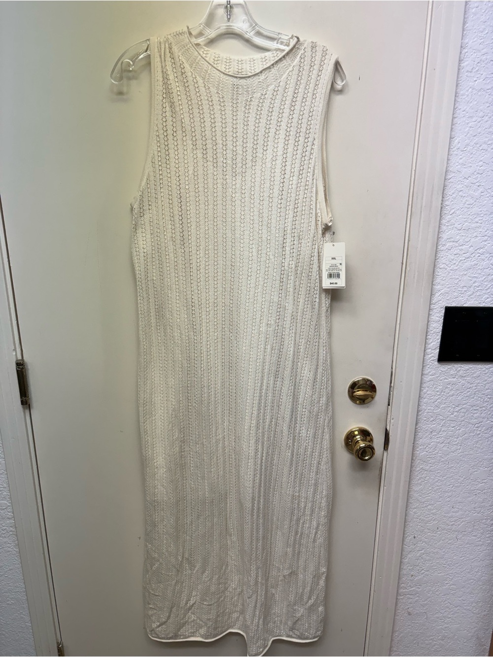 a new day Cream Sleeveless Maxi Knit Dress